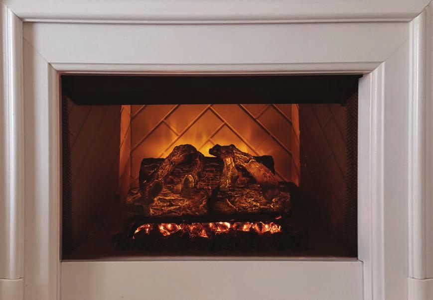 Never has it been easier to add a full featured electric log set to your wood burning fireplace.