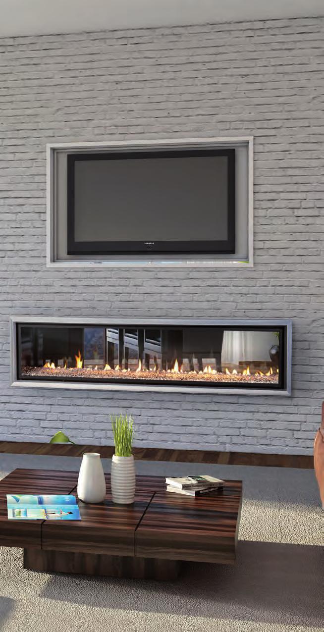 15 See-Through THROUGH THE WALL DOUBLE SIDED FIREPLACE One fireplace that faces two