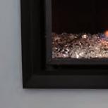 You can choose to place the DX1500 fireplace within the wall without any frame or use