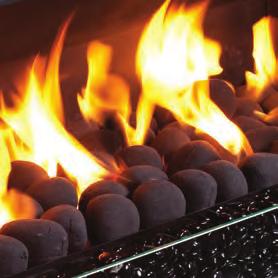 Outdoor Flames PEBBLES Black or white pebbles present a strong look while the