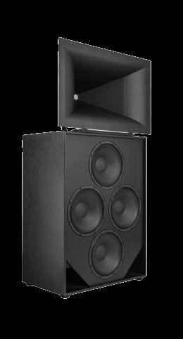 BEHIND THE SCREEN KPT-942-4-B 2-WAY BI-AMP EXTENDED BASS SYSTEM FOR MEDIUM TO LARGE AUDITORIUMS With its high efficiency, low distortion, controlled directivity and flat