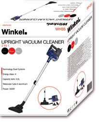 Vacuum cleaner 2 in 1: upright and hand vacuum cleaner Energy class: A Telescoping aluminum tubing Cyclonic System Tank Capacity: 0.