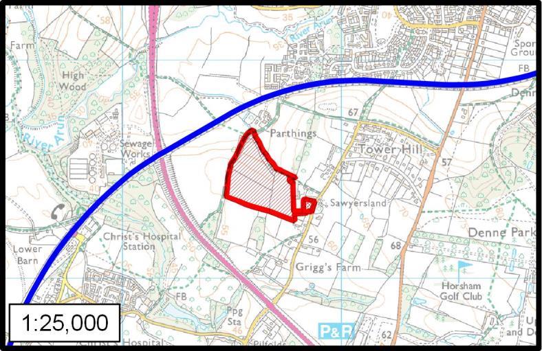 SITE ASSESSMENTS / SITE 9 Stoneleigh, Tower Hill SITE 9 STONELEIGH, TOWER HILL SITE & SITUATION Location TQ 15667 29407 Site Area 7.36ha Developable Area 7.