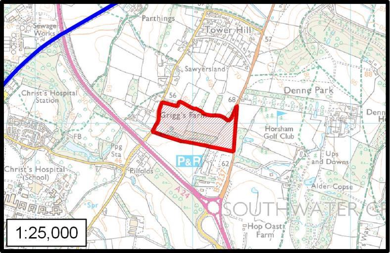 SITE ASSESSMENTS / SITE 15 Land west of Worthing Road and east of Two Mile Ash Road SITE 15 LAND WEST OF WORTHING ROAD AND EAST OF TWO MILE ASH ROAD SITE & SITUATION Location TQ 16036 28983 Site Area