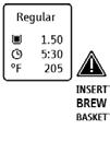 The Brew at temperature default routine is shown