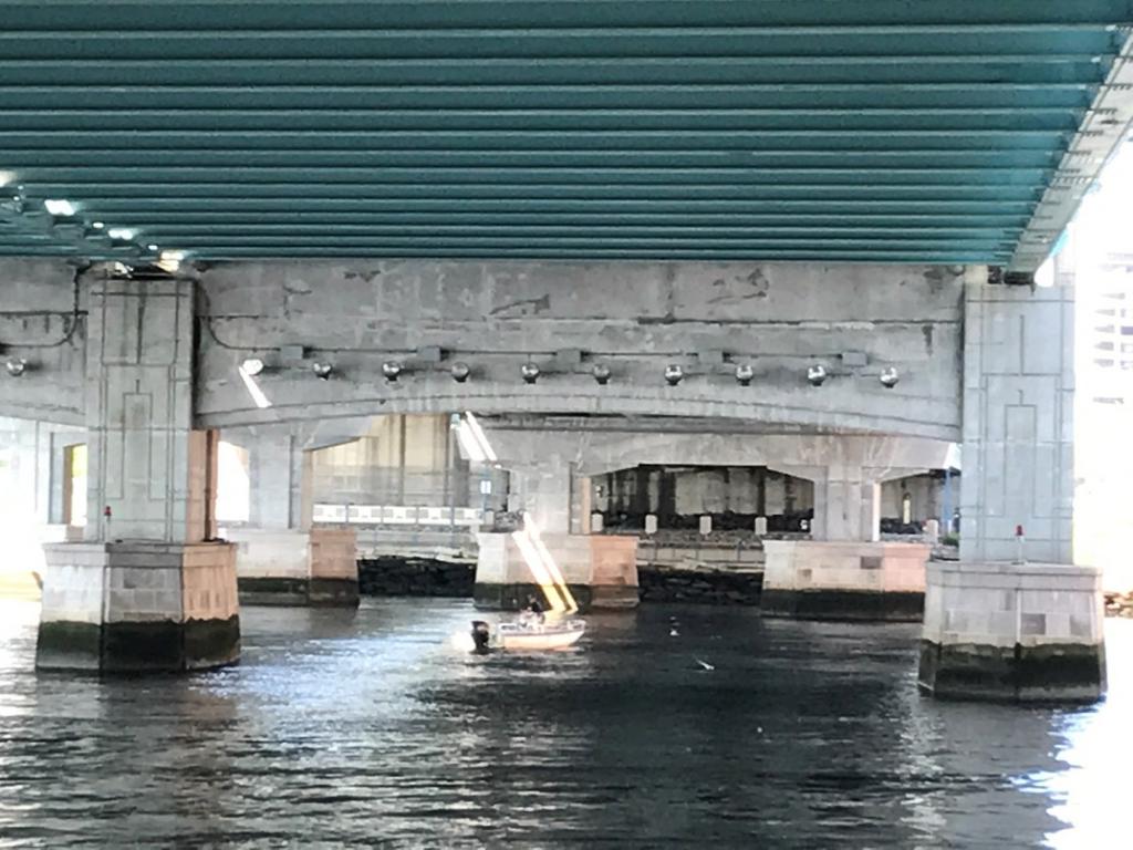 However, on the east span (arch design), Maguire has determined that holes cannot be drilled into the floor beams, necessary to accommodate the conduits, without adversely impacting structural