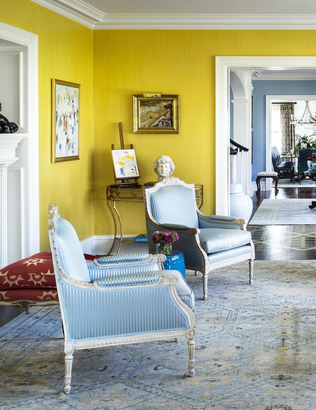 You ve really got to sell your client on a yellowlacquered living room, Maher says with a smile.