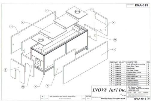 2.2 CAD Drawings Each evaporator body is first created in a CAD computer program. Each part is carefully designed by INOV8 s expert in heat transfer engineering to fit meticulously together.