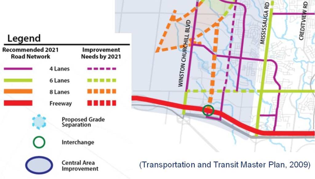 Heritage Road to four through lanes from Steeles Avenue to north of the