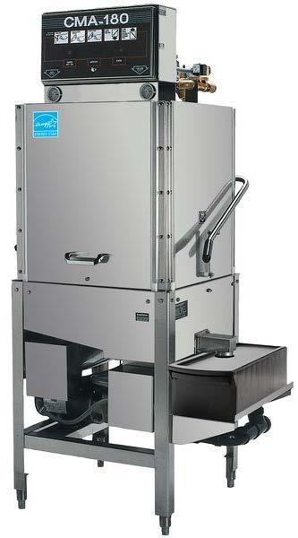 Oncoming Site: Catering Company CMA180 Non-Pumped rinse machine, 3 years old ~150 racks per day of use Previous