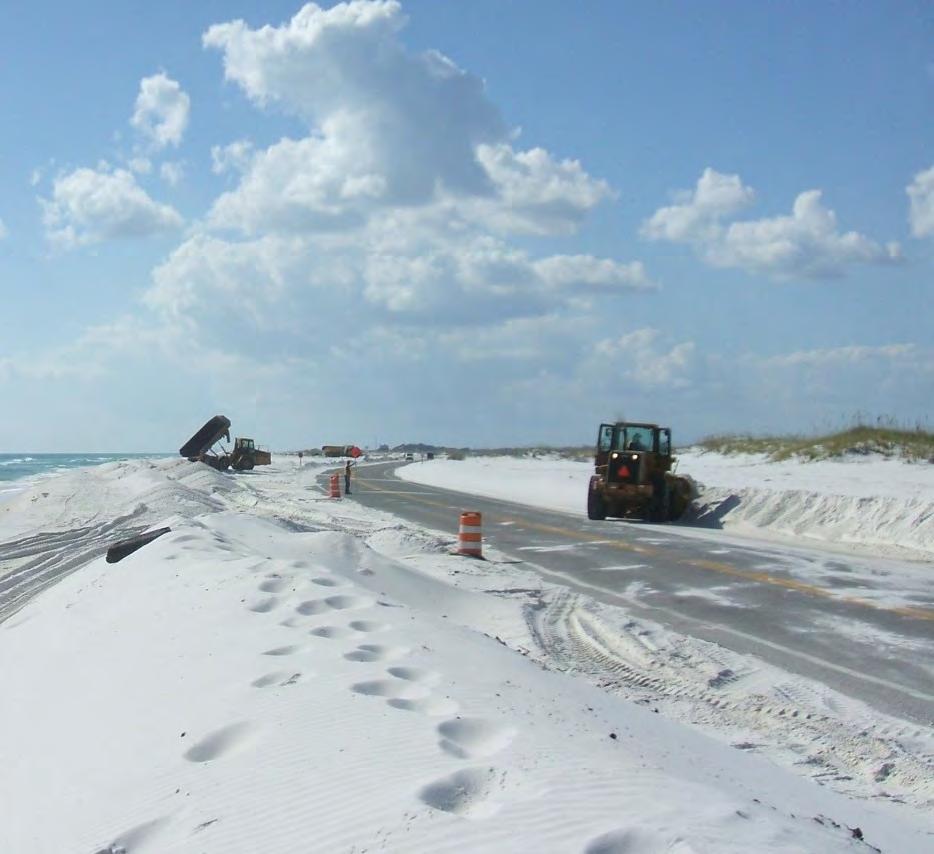 Scenic Beach Drive Restoration Pavement Removal & Reconstruction Sand Recovery J Earle Bowden Parkway and FT. Pickens Road Emergency Operations Escambia County 2.