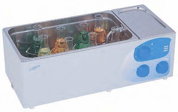 BATHS SHAKING NE5 series, Shaking Featuring electronic temperature and shaker speed control for sample incubation with a broad range of accessory clips and racks.