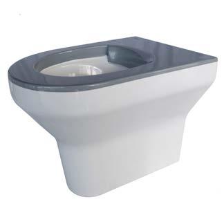 Franke Solid Surface Toilet DV-VR01-010 Standard toilet pan with moulded grey seat rim DV-VR01-UWB Inwall fixing frame to suit Franke solid surface toilet pans for where there is no rear/induct