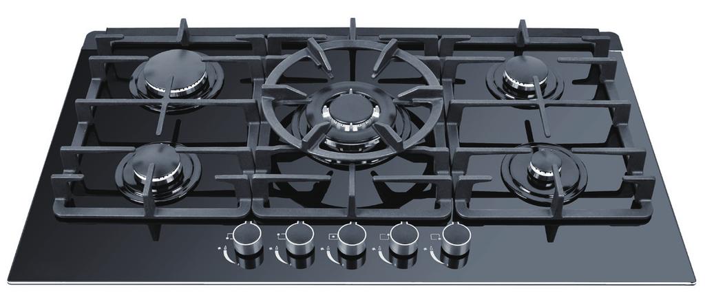 MODEL:AP-CT600 MODEL:AP-CT323 480 532 560 600 8mm Tempered glass panel Gas cook top 4 burners including wok burner Italian burners with flame failure device One touch electronic ignition Adaptable