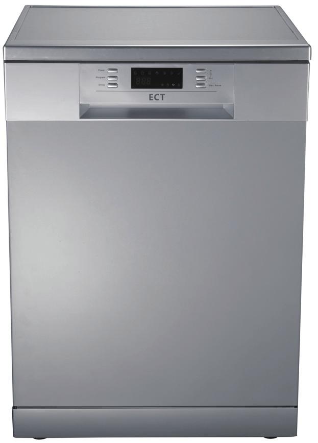 Dishwasher 4 star WELS Rating, 3 Star Energy Rating Electronic Controls Rapid clean option Delay start Stainless steel interior
