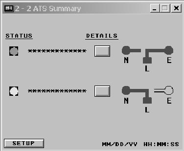13. Verify that the Summary Screen now displays the status of each connected transfer switch. See Figure 13, Figure 14, and Figure 15.