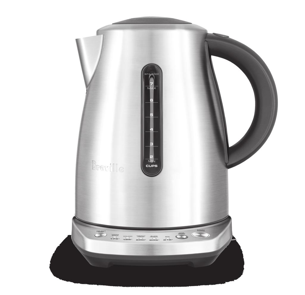 KNOW YOUR BREVILLE PRODUCT E F A B C D G H I A. Premium quality brushed stainless steel B. 1.7 litre/7 cup capacity C. BPA Free* dual water windows D.