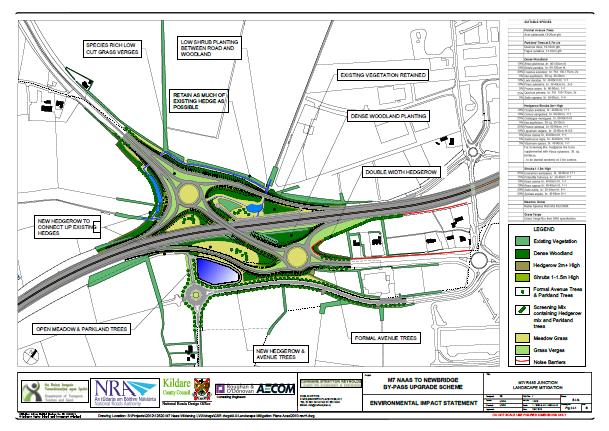 Mitigation Measures: Newhall Interchange The landscape mitigation plan is included as Figure 14.1 of the EIS Volume 3.