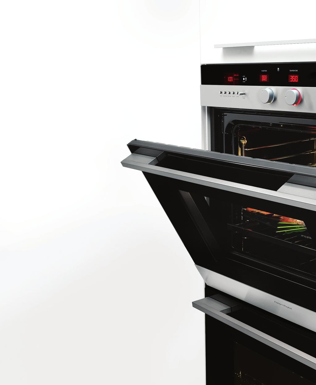 30 large capacity oven KEY FEATURES Fisher & Paykel large capacity ovens are visually impressive at 30 wide, they deliver outstanding performance and have innovative features that make it easy to