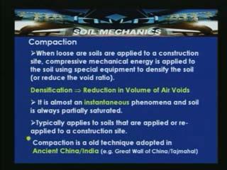 (Refer Slide Time: 12:49) Before discussing the procedures for determining principles of compaction we need to know the two different types of soils; cohesion less soils or sandy type soils or