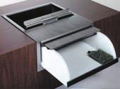 Movement is controlled by the full width handle across rear of drawer. Lexan lid stays closed when drawer is extended. This unit is designed for long life as there are no slides to wear out.