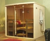 DESIGNER SAUNAS Solace Sauna Outside dimensions: Depth 72, Width 84, Height 84. With ceiling overhang, O.D. is 77 Deep.