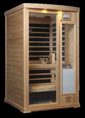 INFRA-SAUNA INCLUDES THE FOLLOWING STANDARD FEATURES Stainless Steel Junior or Viki Heater with SaunaLogic digital