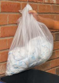 Shredded paper is the one exception, it must be placed in a transparent blue bag inside the blue cart. It s optional to use a clear bag. Opaque bags are not accepted.