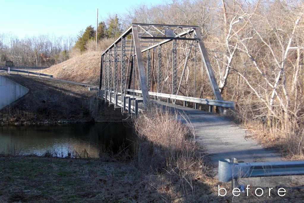 North Elkhorn Creek Greenway the galloway pike iron bridge Scott