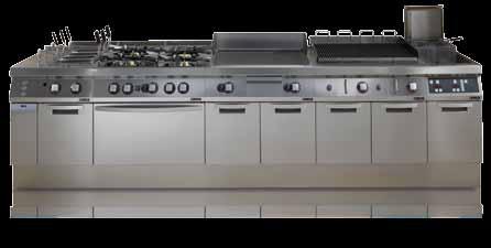 5 new functions Evolution: Grill HP, Highly productive and energy saving, thanks to the large cooking surface with easily removable grates, the energy control for a precise regulation of the power