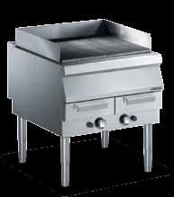 modular cooking line Gas Solid Tops Hob Cooking Tops Fry Tops Grills top model, 800 mm width solid top with 2 burners, 800, 1200 mm widths