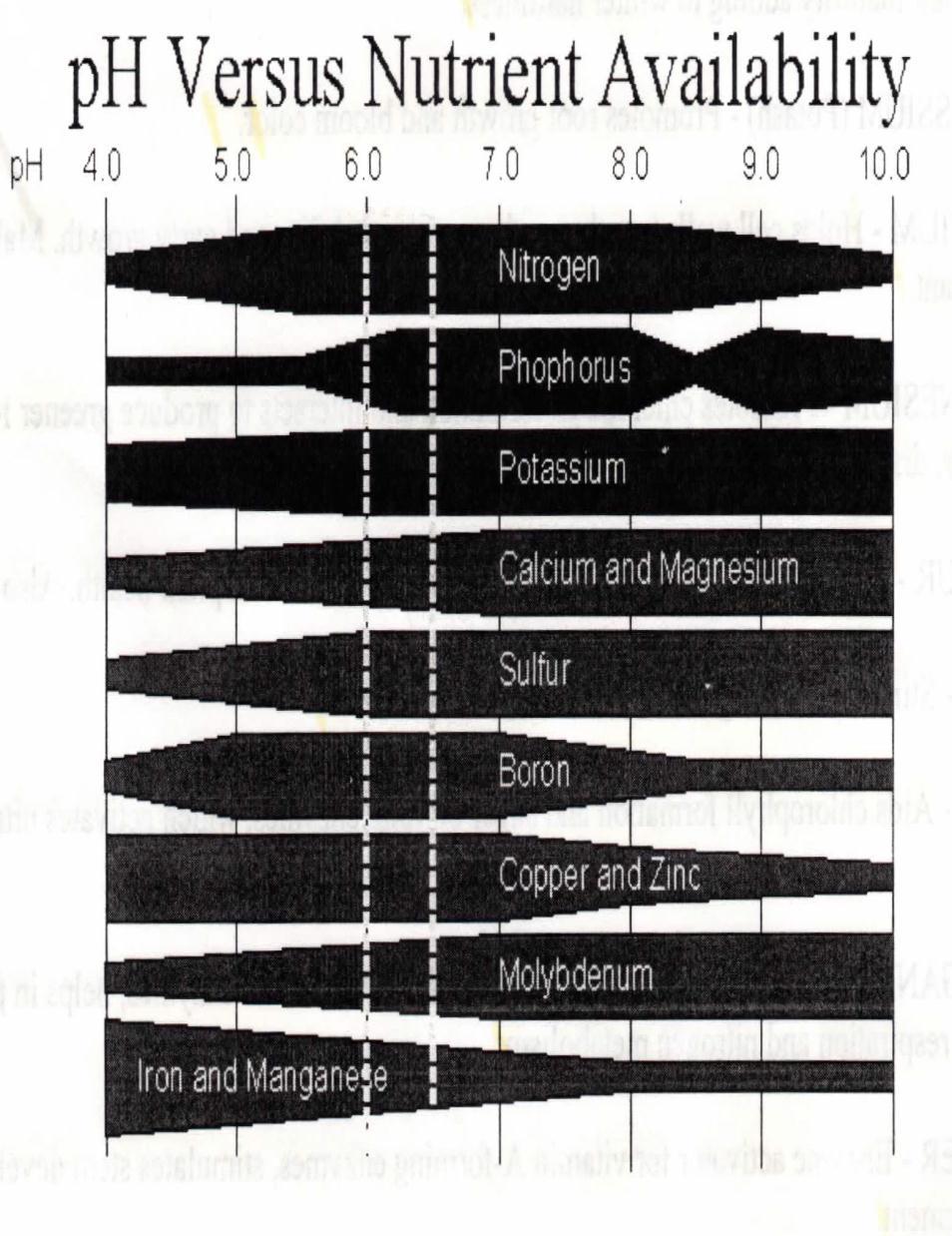 Availability of Nutrients Your rosebush will absorb most nutrients within the ph range of 6.0 and 6.