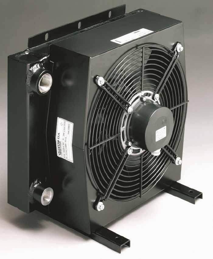 Forced Convection Air Cooling Air Blast Oil Cooler The Air Blast Cooler (Fig 5) uses a combination of high performance cooling elements and high capacity, compact AC electrically powered fans to give