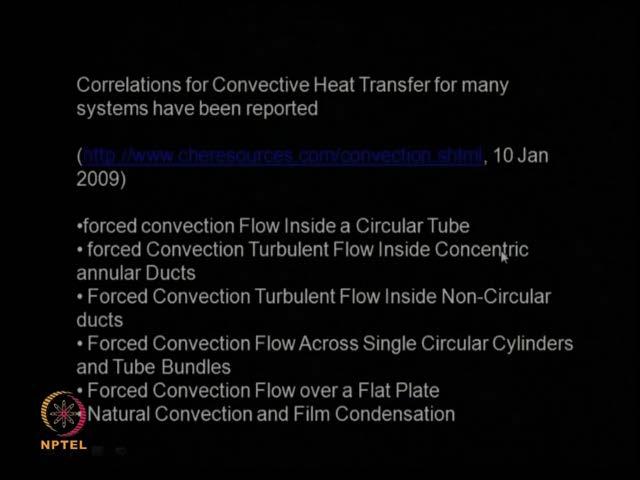 (Refer Slide Time: 48:12) So, there are many correlations available for convection heat transfer for many systems where, this particular reference gives you those correlations.