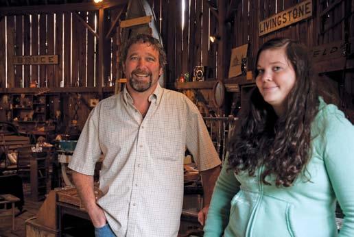 Heading into their 21st year in business, The Round Barn carries a wide selection of gifts and antiques. The West children, Malarie and Paul, also work in this seasonal family business.