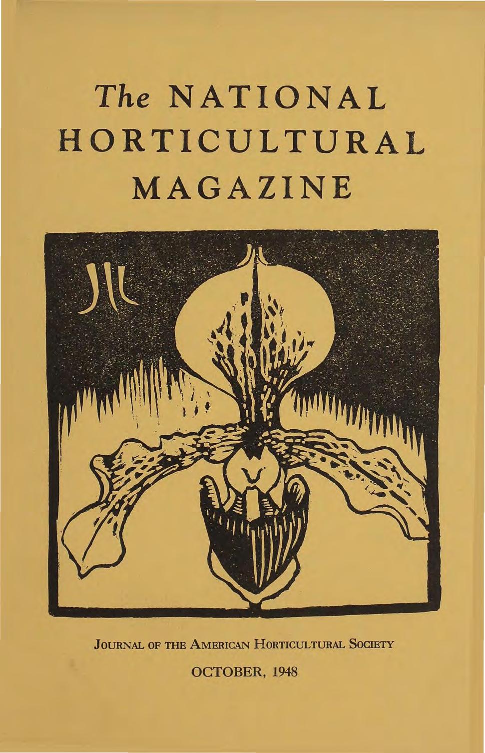 The NATIONAL HORTICULTURAL MAGAZINE JOURNAL OF