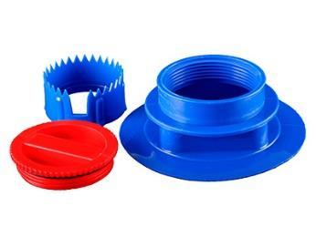 Caps & Valves for Aseptic Bags 1 Elpo spout 2 Valve base 2 Cuttable membrane - square Market standard for aseptic top filling operations Main industry: Fruit