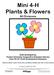 Mini 4-H Plants & Flowers All Divisions Draft developed by: Purdue University Cooperative Extension Service Area VII 4-H Youth Development Educators