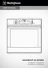 USER MANUAL GAS BUILT-IN OVENS WVG613S/W, WVG615S/W WVG655S/W, WVG665S/W