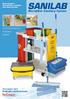 SANILAB. Microfiber Sanitary System. One basic cart Multiple combinations. Increased productivity Modularity Hygiene
