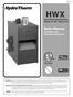 HWX. Boiler Manual. Installation and Operation Instructions. Gas-Fired Residental Boilers Models Water Only HWX HWX2