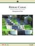 Rideau Canal. national historic site of canada. Management Plan