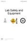 Lab Safety and Equipment