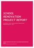 SCHOOL RENOVATION PROJECT REPORT
