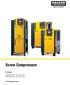Screw Compressors. S Series. Capacities from: 8.8 to 89 cfm Pressures from: 80 to 217 psig.