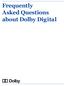 Frequently Asked Questions about Dolby Digital