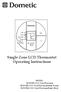 Single Zone LCD Thermostat Operating Instructions