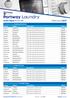 Portway Laundry Core lines Price list