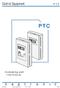 Control Equipment PTC PTC. modulating wall thermostat. NEP04/