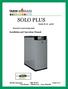 SOLO PLUS. Installation and Operations Manual. Models 30, 40, and 60. Wood-fired central heating boiler